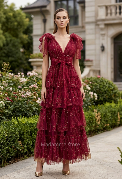Vestido Encanto Carmesí